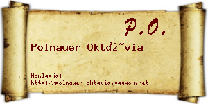 Polnauer Oktávia névjegykártya